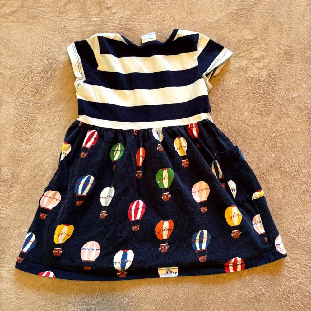 Hanna Andersson Hot Air Balloon Dress + Dino Unicorn Dress Bundle | 3T | 100% Co - Picture 5 of 11